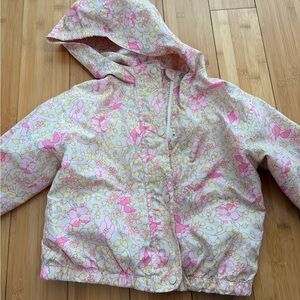 ZARA Floral Pink and Yellow Kids Jacket